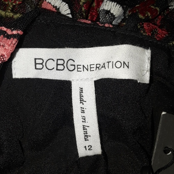 NWT, BCBGeneration Embroidered Tulle Dress - Picture 10 of 16